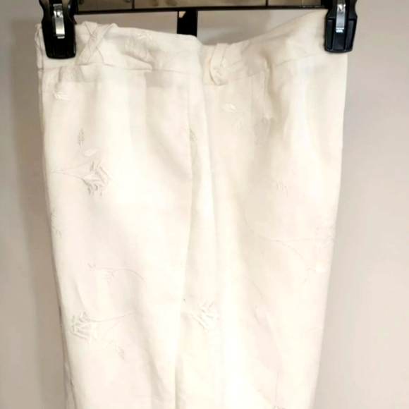 Women Briggs New York Classic Rayon Linen Cropped Pants Size 8 - Picture 2 of 5
